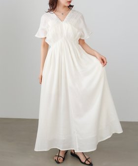 【バブ ブージュルード/Bab Bou Jeloud】の【低身長向けサイズあり】テープ刺繍ピンタックレースワンピース 人気、トレンドファッション・服の通販 founy(ファニー) ファッション Fashion レディースファッション Fashion for Women ワンピース Dresses インド Indian Textile インナー Innerwear オリエンタル Oriental Pattern カーディガン Cardigan, Knitwear サンダル Sandals, Summer Shoes シューズ Shoes, Footwear シルク Silk, 100% Silk シンプル Simple, Minimal ジャケット Jacket, Outerwear スマート Smart, Elegant チェック Check, Plaid, Tartan バランス Balance, Style Balance バレエ Ballet, Ballet Style フラット Flat, Flat Shoes ペチコート Petticoat, Underskirt リラックス Relax, Relaxed Fit ロング Long, Long-Length 再入荷 Restock / Back in Stock おすすめ Recommended / Our Picks エレガント 上品 Elegant |ID:prp329100004919227