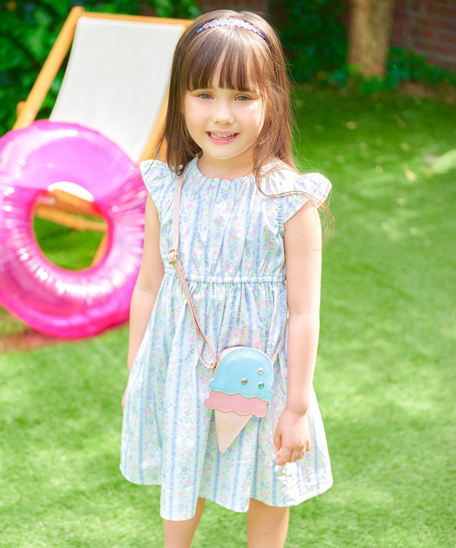 【エニー/ANY / KIDS】の総柄 サマーワンピース インテリア・キッズ・メンズ・レディースファッション・服の通販 founy(ファニー) 　ファッション　Fashion　キッズファッション　Fashion for Kids　ワンピース　Dresses　アニマル　Animal Print　サマー　Summer, Summer Style　ポケット　Pocket, Pocket Detail　夏　Summer　ストライプ[173]|ID: prp329100004919239 ipo3291000000036903610