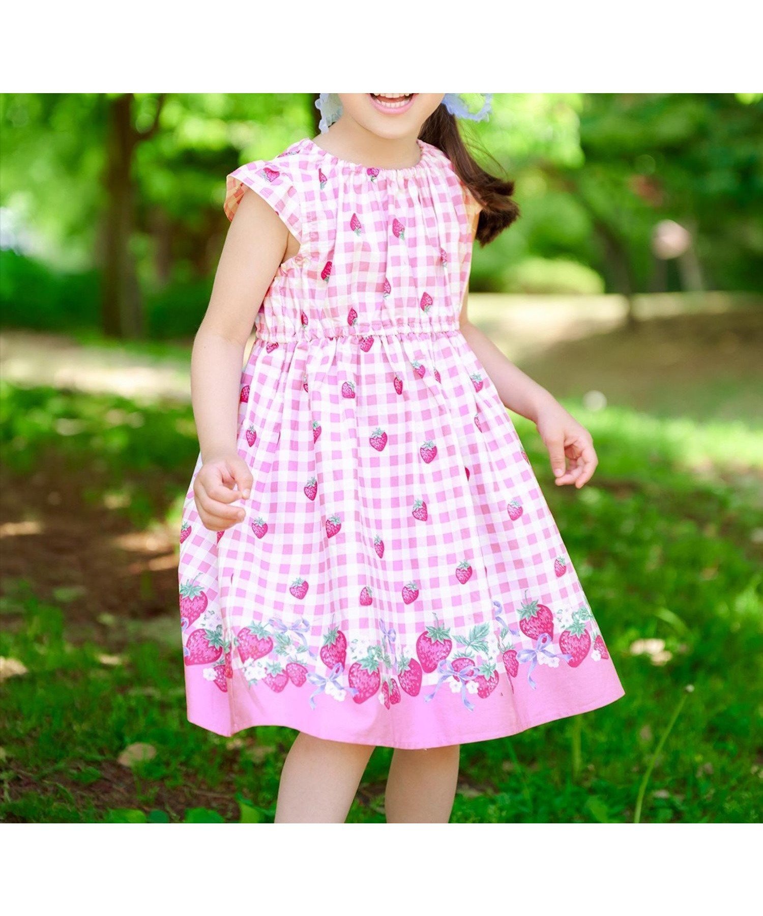 【エニー/ANY / KIDS】の総柄 サマーワンピース インテリア・キッズ・メンズ・レディースファッション・服の通販 founy(ファニー) 　ファッション　Fashion　キッズファッション　Fashion for Kids　ワンピース　Dresses　アニマル　Animal Print　サマー　Summer, Summer Style　ポケット　Pocket, Pocket Detail　夏　Summer　ピンク×イチゴ[312]|ID: prp329100004919239 ipo3291000000036903613