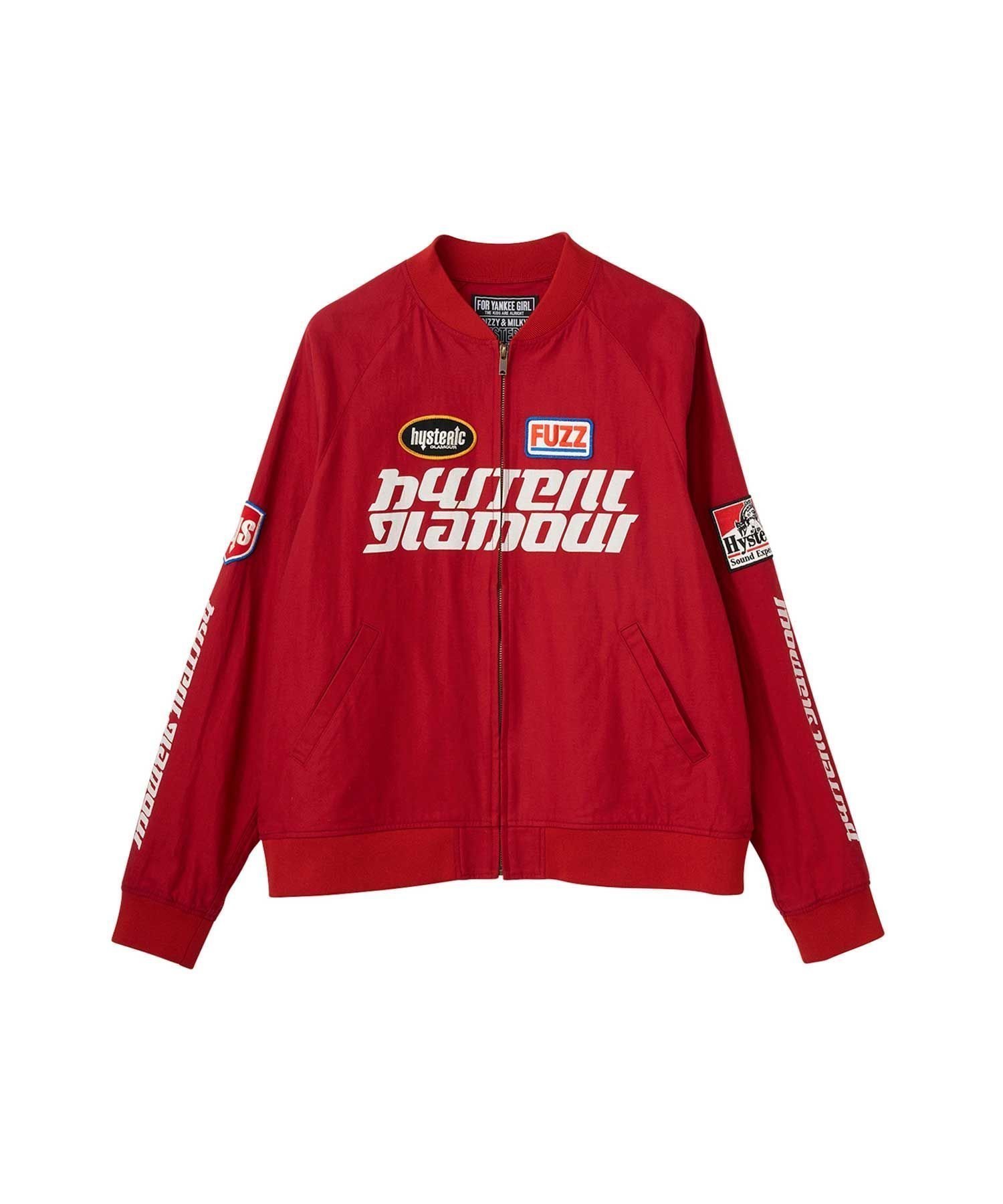 【ヒステリックグラマー/HYSTERIC GLAMOUR / MEN】のSOUND EXPERIENCE リブブルゾン インテリア・キッズ・メンズ・レディースファッション・服の通販 founy(ファニー) 　ファッション　Fashion　メンズファッション　Fashion for Men　クラシック　Classic, Timeless Style　グラフィック　Graphic, Graphic Design　ジャケット　Jacket, Outerwear　ツイル　Twist, Twisted Detail　ブルゾン　Blouson, Bomber Jacket　プリント　Print, Printed Pattern　モチーフ　Motif, Design Theme　レース　Lace, Lace Fabric　定番　Standard, Basic Item　レッド|ID: prp329100004919246 ipo3291000000036903696