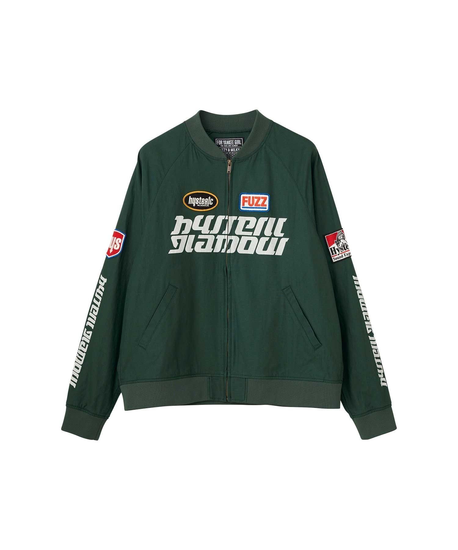 【ヒステリックグラマー/HYSTERIC GLAMOUR / MEN】のSOUND EXPERIENCE リブブルゾン インテリア・キッズ・メンズ・レディースファッション・服の通販 founy(ファニー) 　ファッション　Fashion　メンズファッション　Fashion for Men　クラシック　Classic, Timeless Style　グラフィック　Graphic, Graphic Design　ジャケット　Jacket, Outerwear　ツイル　Twist, Twisted Detail　ブルゾン　Blouson, Bomber Jacket　プリント　Print, Printed Pattern　モチーフ　Motif, Design Theme　レース　Lace, Lace Fabric　定番　Standard, Basic Item　グリーン|ID: prp329100004919246 ipo3291000000036903699