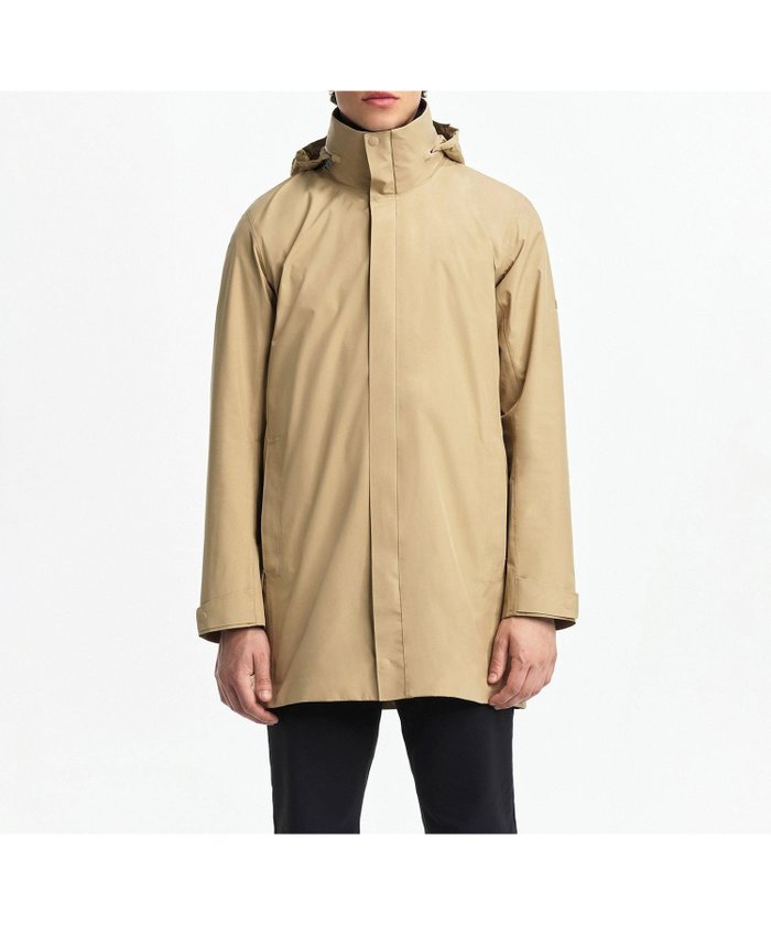 【エーグル/AIGLE / MEN】のGORE=TEX ゴアテックス 防風 防水 透湿 2レイヤーロングジャケット / フード収納可 インテリア・キッズ・メンズ・レディースファッション・服の通販 founy(ファニー) https://founy.com/ ファッション Fashion メンズファッション Fashion for Men カフス Cuff Design ジップ Zip, Zipper ジャケット Jacket, Outerwear スタンド Stand Collar, Upright Stand スリット Slit, Slit Detail ドローコード Drawcord, Drawstring Cord ハンド Hand, Handmade パッチ Patch, Appliqué ポケット Pocket, Pocket Detail ロング Long, Long-Length |ID: prp329100004919256 ipo3291000000036903751