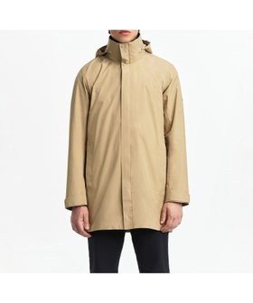 【エーグル/AIGLE / MEN】のGORE=TEX ゴアテックス 防風 防水 透湿 2レイヤーロングジャケット / フード収納可 人気、トレンドファッション・服の通販 founy(ファニー) ファッション Fashion メンズファッション Fashion for Men カフス Cuff Design ジップ Zip, Zipper ジャケット Jacket, Outerwear スタンド Stand Collar, Upright Stand スリット Slit, Slit Detail ドローコード Drawcord, Drawstring Cord ハンド Hand, Handmade パッチ Patch, Appliqué ポケット Pocket, Pocket Detail ロング Long, Long-Length |ID:prp329100004919256