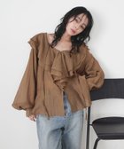 【リアン/Lian】のシアーラッフルブラウス 人気、トレンドファッション・服の通販 founy(ファニー) ファッション Fashion レディースファッション Fashion for Women トップス・カットソー Cut & Sew Tops シャツ・ブラウス・オフィスカジュアル Elegant Blouses & Button-Ups フリル Frill, Ruffle エレガント 上品 Elegant thumbnail ブラウン|ID: prp329100004919264 ipo3291000000036903788