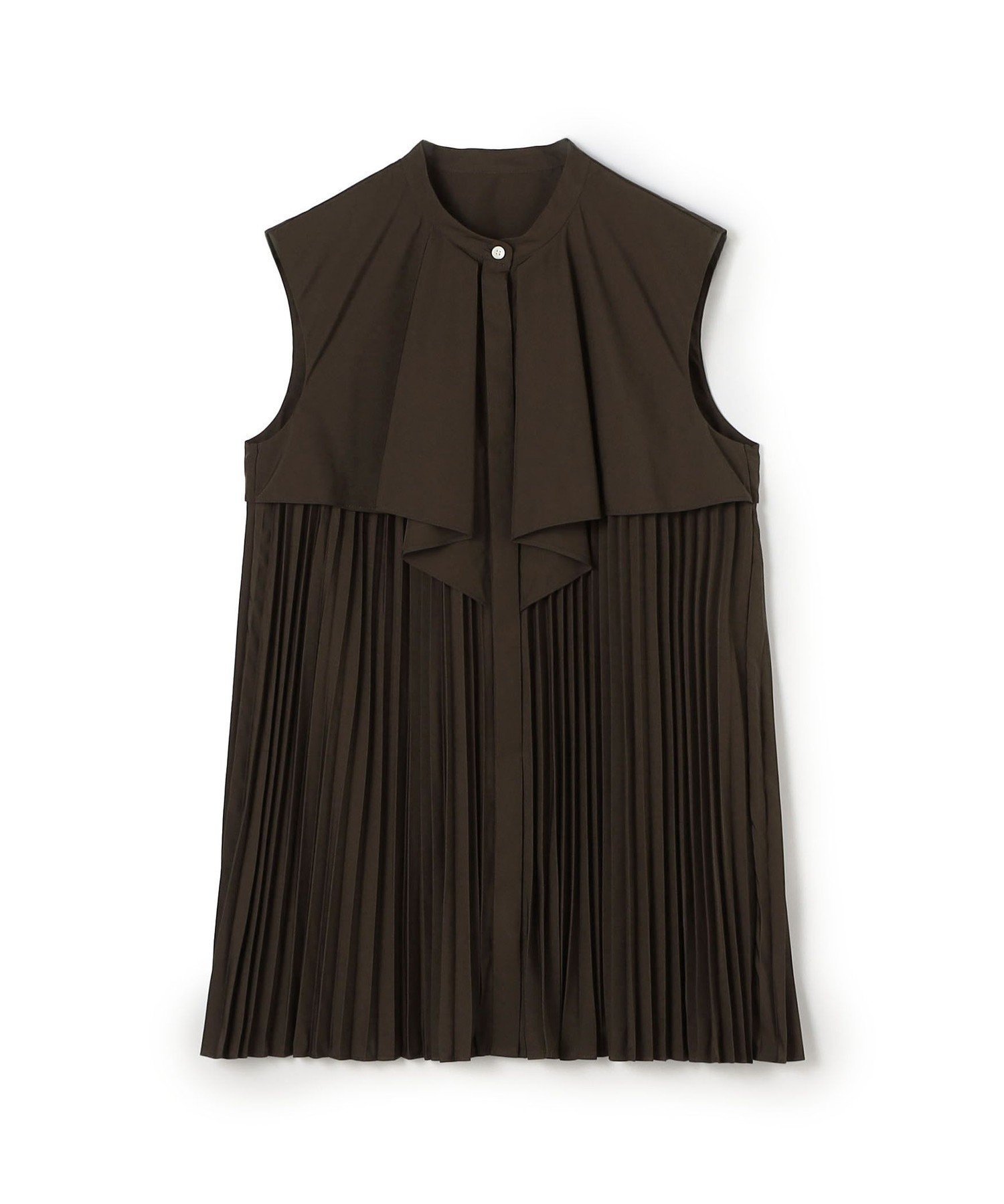 【トゥモローランド/TOMORROWLAND】のスパンブロード フロントドレープブラウス インテリア・キッズ・メンズ・レディースファッション・服の通販 founy(ファニー) ファッション Fashion レディースファッション Fashion for Women トップス・カットソー Cut & Sew Tops シャツ・ブラウス・オフィスカジュアル Elegant Blouses & Button-Ups おすすめ Recommended / Our Picks カーディガン Cardigan, Knitwear フロント Front, Front Design ブロード Broadcloth, Fine Cotton プリーツ Pleats, Pleated エレガント 上品 Elegant 49 ブラウン|ID: prp329100004919265 ipo3291000000036903794