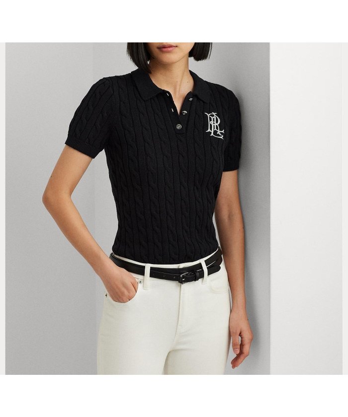 【ラルフローレン/RALPH LAUREN】のケーブルニット コットン ポロ セーター インテリア・キッズ・メンズ・レディースファッション・服の通販 founy(ファニー) https://founy.com/ ファッション Fashion レディースファッション Fashion for Women トップス・カットソー Cut & Sew Tops ニット Knit Tops & Sweaters スリム Slim, Slim Fit セーター Sweater, Knitwear フィット Fit, Slim Fit ポロシャツ Polo Shirt, Collared Tee 半袖 Short Sleeve, Half Sleeve |ID: prp329100004919272 ipo3291000000036903819