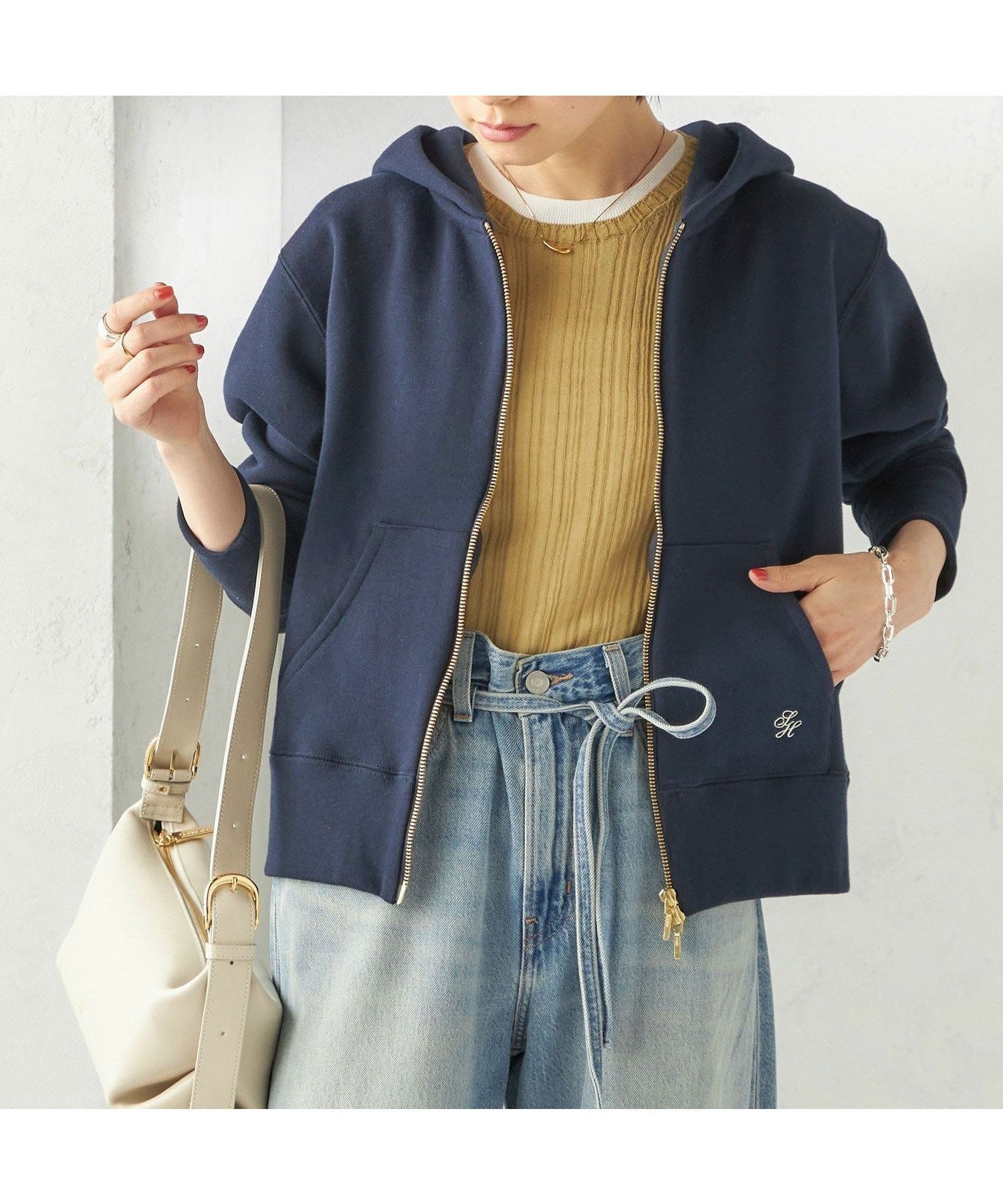 【シップス フォー ウィメン/SHIPS】の洗濯機可能 AZUMA 裏毛 刺繍 ジップ アップ パーカ インテリア・キッズ・メンズ・レディースファッション・服の通販 founy(ファニー) 　ファッション　Fashion　レディースファッション　Fashion for Women　トップス・カットソー　Cut & Sew Tops　レディースパーカー・カジュアルフーディー　Casual Hoodies & Sweatshirts　ジップ　Zip, Zipper　トレンド　Trend, Trending Now　バランス　Balance, Style Balance　ボトム　Bottoms, Lower Wear　ポケット　Pocket, Pocket Detail　羽織　Haori, Light Jacket　ワンポイント　One Point, Statement Accent　おすすめ　Recommended / Our Picks　旅行　Travel　2026年　2026　ネイビー|ID: prp329100004919274 ipo3291000000036903824