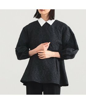 【デミルクス ビームス/Demi-Luxe BEAMS】の【手洗い可能】フクレ織り アタッチドカラー ブラウス* ビームスセレモニー2026 オフィスカジュアル きれいめカジュアル オンオフ兼用 通勤服 人気、トレンドファッション・服の通販 founy(ファニー) ファッション Fashion レディースファッション Fashion for Women トップス・カットソー Cut & Sew Tops シャツ・ブラウス・オフィスカジュアル Elegant Blouses & Button-Ups エレガント 上品 Elegant スリーブ Sleeve, Long Sleeve / Short Sleeve タイトスカート Pencil Skirt, Tight Skirt ペプラム Peplum, Flared Hem セレモニー Ceremony ビジネス 仕事 通勤 Business / Work / Commuting |ID:prp329100004919276