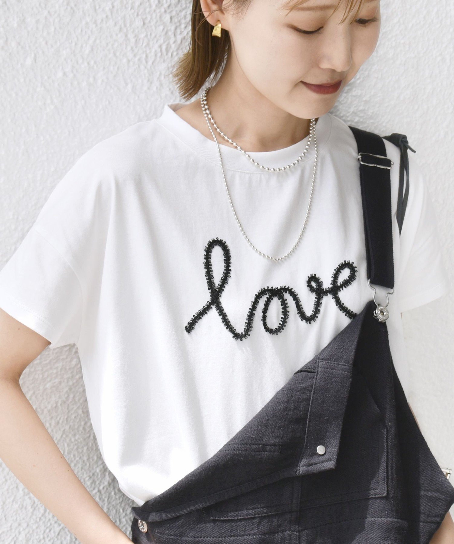 【シップス フォー ウィメン/SHIPS】の【WEB限定】ファンシー コード 刺繍 ロゴ TEE インテリア・キッズ・メンズ・レディースファッション・服の通販 founy(ファニー) 　ファッション　Fashion　レディースファッション　Fashion for Women　インナー　Innerwear　カーディガン　Cardigan, Knitwear　ジャケット　Jacket, Outerwear　ストーン　Stone, Gem-Like　スリット　Slit, Slit Detail　なめらか　Smooth, Silky Texture　ボトム　Bottoms, Lower Wear　ポケット　Pocket, Pocket Detail　メタリック　Metallic, Shiny Finish　2025年　2025　2025春夏・S/S　Spring/Summer 2025 SS25　ストーン|ID: prp329100004919281 ipo3291000000036903852