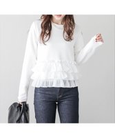 【ラジュール/Lajour】のティアードフリルヘムトップス 人気、トレンドファッション・服の通販 founy(ファニー) ファッション Fashion レディースファッション Fashion for Women トップス・カットソー Cut & Sew Tops 2025年 2025 2025-2026秋冬・A/W Autumn/Winter 2025–26 AW25–26 なめらか Smooth, Silky Texture カットソー Cut and Sewn Top コンパクト Compact, Small Size シアー Sheer, See-Through ショート Short, Short Length シンプル Simple, Minimal ティアード Tiered, Tiered Style フェミニン Feminine, Girly フリル Frill, Ruffle エレガント 上品 Elegant 長袖 Long Sleeve, Full Sleeve |ID:prp329100004919283