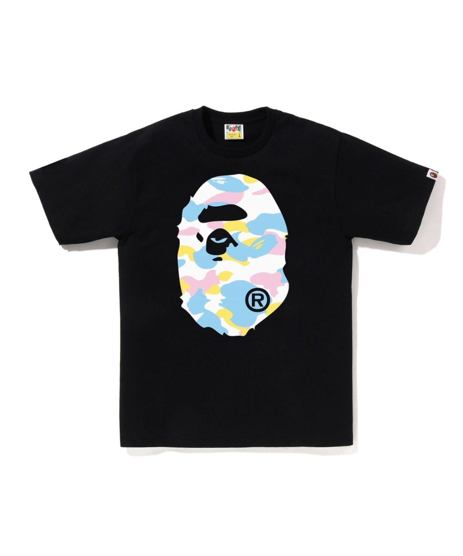 【ア ベイシング エイプ/A BATHING APE】のNEW MULTI CAMO BIG APE HEAD TEE インテリア・キッズ・メンズ・レディースファッション・服の通販 founy(ファニー) 　ファッション　Fashion　レディースファッション　Fashion for Women　インナー　Innerwear　クラシック　Classic, Timeless Style　グラフィック　Graphic, Graphic Design　ショート　Short, Short Length　スリーブ　Sleeve, Long Sleeve / Short Sleeve　パターン　Pattern, Design Print　プリント　Print, Printed Pattern　ラバー　Rubber, Rubber Sole　BLACK|ID: prp329100004919290 ipo3291000000036903895