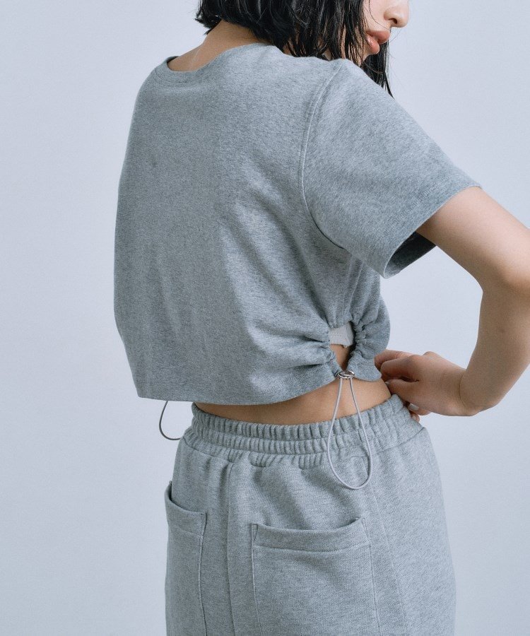 【その他のブランド/Other】のdrawstring crop tee インテリア・キッズ・メンズ・レディースファッション・服の通販 founy(ファニー) ファッション Fashion レディースファッション Fashion for Women おすすめ Recommended / Our Picks ショート Short, Short Length シンプル Simple, Minimal スウェット / スエット Sweatshirt, Sweatwear スマート Smart, Elegant セットアップ Set-Up, Coordinated Outfit デニム Denim, Jeans Material トレンド Trend, Trending Now フェミニン Feminine, Girly ライトグレー|ID: prp329100004919292 ipo3291000000036903904