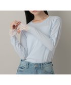 【アパートバイローリーズ/apart by lowrys】のレースレイヤードスリーブ_長袖 人気、トレンドファッション・服の通販 founy(ファニー) ファッション Fashion レディースファッション Fashion for Women トップス・カットソー Cut & Sew Tops おすすめ Recommended / Our Picks カットソー Cut and Sewn Top カーディガン Cardigan, Knitwear ジャケット Jacket, Outerwear ドッキング Docking, Mixed Material フェミニン Feminine, Girly レース Lace, Lace Fabric 春 Spring 長袖 Long Sleeve, Full Sleeve thumbnail ライトブルー81|ID: prp329100004919293 ipo3291000000036903909