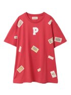 【ピンクハウス/PINK HOUSE】のPロゴ ネームワッペン使いカットソーチュニック アカ|ID: prp329100004923572 ipo3291000000036943826