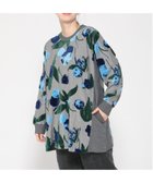 【スーパーハッカ/SUPER HAKKA】のフラッフィーフラワーベロアジャカードチュニックカットソー 杢グレー|ID: prp329100004923623 ipo3291000000036944153