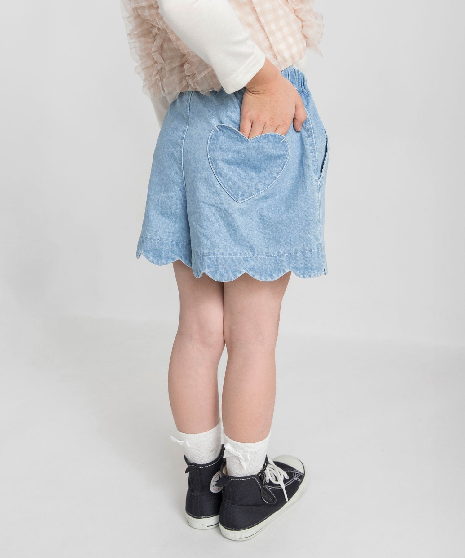 【ブランシェス/branshes / KIDS】のマシュマロショートパンツ インテリア・キッズ・メンズ・レディースファッション・服の通販 founy(ファニー) 　ファッション　Fashion　キッズファッション　Fashion for Kids　ボトムス　Bottoms　おすすめ　Recommended / Our Picks　ショート　Short, Short Length　スカラップ　Scallop, Scalloped Edge　チュニック　Tunic, Long Top　ツイル　Twist, Twisted Detail　デニム　Denim, Jeans Material　ポケット　Pocket, Pocket Detail　夏　Summer　春　Spring　S/S・春夏　SS, Spring/Summer, Warm Season　ブルー|ID: prp329100004923906 ipo3291000000036946239