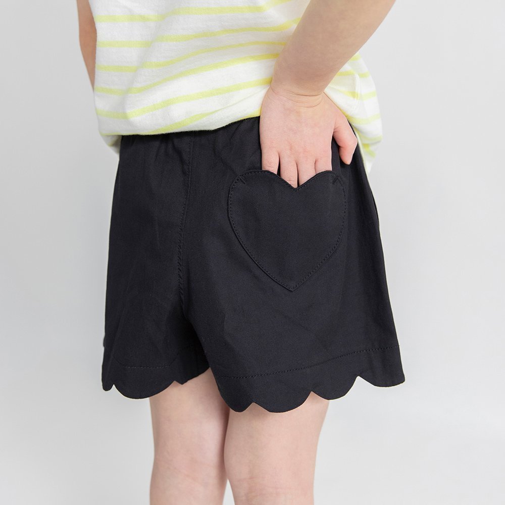 【ブランシェス/branshes / KIDS】のマシュマロショートパンツ インテリア・キッズ・メンズ・レディースファッション・服の通販 founy(ファニー) 　ファッション　Fashion　キッズファッション　Fashion for Kids　ボトムス　Bottoms　おすすめ　Recommended / Our Picks　ショート　Short, Short Length　スカラップ　Scallop, Scalloped Edge　チュニック　Tunic, Long Top　ツイル　Twist, Twisted Detail　デニム　Denim, Jeans Material　ポケット　Pocket, Pocket Detail　夏　Summer　春　Spring　S/S・春夏　SS, Spring/Summer, Warm Season　ブラック|ID: prp329100004923906 ipo3291000000036946244