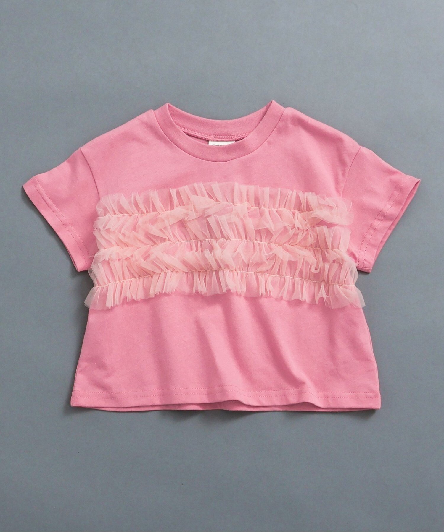 【エフオー オンラインストア/F.O.Online Store / KIDS】のWEB限定 チューブトップチュールTシャツ インテリア・キッズ・メンズ・レディースファッション・服の通販 founy(ファニー) 　ファッション　Fashion　キッズファッション　Fashion for Kids　人気　Popular, Best Seller　半袖　Short Sleeve, Half Sleeve　ピンク|ID: prp329100004923911 ipo3291000000036946280