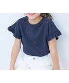 【デビロック/devirock / KIDS】のハート総柄 袖フリル 半袖Tシャツ 子供服 キッズ 女の子 ハート柄 ハート 26SS 人気、トレンドファッション・服の通販 founy(ファニー) ファッション Fashion キッズファッション Fashion for Kids デニム Denim, Jeans Material トレンド Trend, Trending Now 長袖 Long Sleeve, Full Sleeve フリル Frill, Ruffle プリント Print, Printed Pattern 半袖 Short Sleeve, Half Sleeve ワイド Wide, Wide Fit おすすめ Recommended / Our Picks 2026年 2026 thumbnail 004-ネイビー|ID: prp329100004924167 ipo3291000000036948779
