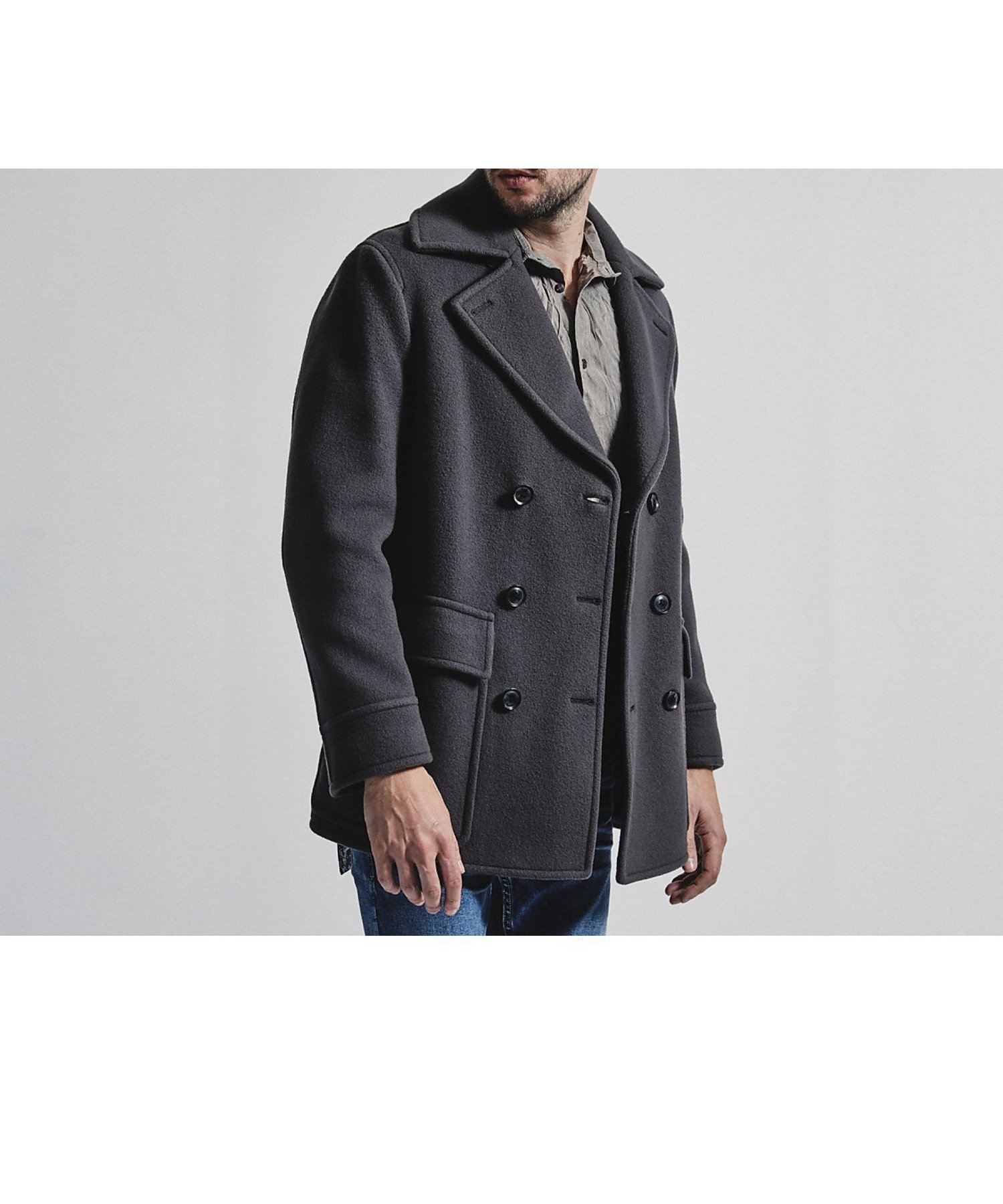 【5351プール オム/5351POUR LES HOMMES / MEN】のBELLANDI社 ピーコート インテリア・キッズ・メンズ・レディースファッション・服の通販 founy(ファニー) 　ファッション　Fashion　メンズファッション　Fashion for Men　エレガント 上品　Elegant　ポケット　Pocket, Pocket Detail　メルトン　Melton, Heavy Wool　軽量　Lightweight, Ultra Light　カーキ|ID: prp329100004924402 ipo3291000000036950331