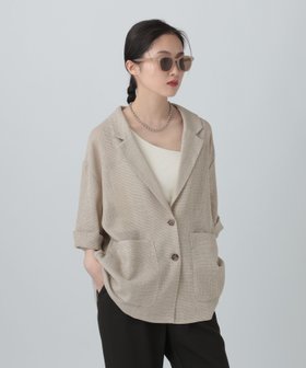 【レプシィム ローリーズファーム/LEPSIM LOWRYS FARM】のカラミ織り5分袖ジャケット 人気、トレンドファッション・服の通販 founy(ファニー) ファッション Fashion レディースファッション Fashion for Women アウター Coat / Outerwear Collection レディースジャケット・軽アウター Jackets ジャケット Jacket, Outerwear ミックス Mix, Mixed Style メッシュ Mesh, Net Fabric 夏 Summer |ID:prp329100004924704