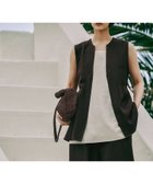 【レプシィム ローリーズファーム/LEPSIM LOWRYS FARM】の《リネンライクドライシリーズ》切り替えポケベスト ダークブラウン58|ID: prp329100004924814 ipo3291000000036953548