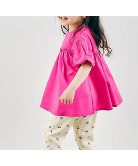 【エフオー オンラインストア/F.O.Online Store / KIDS】のWEB限定 バルーンスリーブペプラムトップス 人気、トレンドファッション・服の通販 founy(ファニー) ファッション Fashion キッズファッション Fashion for Kids トップス・カットソー Cut & Sew Tops 半袖 Short Sleeve, Half Sleeve |ID:prp329100004925785