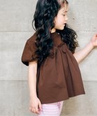 【エフオー オンラインストア/F.O.Online Store / KIDS】のWEB限定 バルーンスリーブペプラムトップス ブラウン|ID: prp329100004925785 ipo3291000000037328128