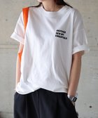 【アンドミー/andme】のロゴ 刺繍 半袖 Tシャツ ANME アンメ 人気、トレンドファッション・服の通販 founy(ファニー) ファッション Fashion レディースファッション Fashion for Women トップス・カットソー Cut & Sew Tops シャツ・ブラウス・オフィスカジュアル Elegant Blouses & Button-Ups ロングTシャツ・Tシャツ Longline T-Shirts & Tees シンプル Simple, Minimal 別注 Limited Edition, Custom Order 半袖 Short Sleeve, Half Sleeve thumbnail オフホワイト×ブラック|ID: prp329100004925906 ipo3291000000036963098