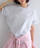 【アンドミー/andme】のロゴ 刺繍 半袖 Tシャツ ANME アンメ 人気、トレンドファッション・服の通販 founy(ファニー) ファッション Fashion レディースファッション Fashion for Women トップス・カットソー Cut & Sew Tops シャツ・ブラウス・オフィスカジュアル Elegant Blouses & Button-Ups ロングTシャツ・Tシャツ Longline T-Shirts & Tees シンプル Simple, Minimal 別注 Limited Edition, Custom Order 半袖 Short Sleeve, Half Sleeve thumbnail オートミール杢×ライトピンク|ID: prp329100004925906 ipo3291000000036963114