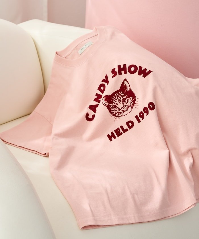 【フリークスストア/FREAK'S STORE】の限定展開 アニマルカレッジ 半袖 Tシャツ インテリア・キッズ・メンズ・レディースファッション・服の通販 founy(ファニー) 　ファッション　Fashion　レディースファッション　Fashion for Women　トップス・カットソー　Cut & Sew Tops　シャツ・ブラウス・オフィスカジュアル　Elegant Blouses & Button-Ups　ロングTシャツ・Tシャツ　Longline T-Shirts & Tees　アニマル　Animal Print　カーゴパンツ　Cargo Pants, Utility Pants　キャップ　Cap, Baseball Cap　スニーカー　Sneakers, Trainers　デニム　Denim, Jeans Material　定番　Standard, Basic Item　ネコ　Cat, Feline Motif　フェミニン　Feminine, Girly　プリント　Print, Printed Pattern　半袖　Short Sleeve, Half Sleeve　S/S・春夏　SS, Spring/Summer, Warm Season　おすすめ　Recommended / Our Picks　夏　Summer　2026年　2026　ピンク|ID: prp329100004925938 ipo3291000000036963167