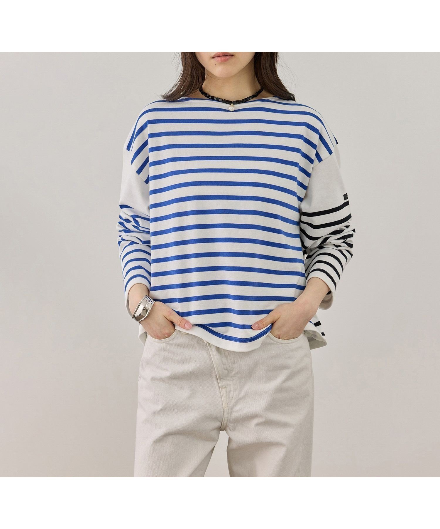 【アダム エ ロペ/ADAM ET ROPE'】の【G.F.G.S. for ADAM ET ROPE 】別注ボートネックボーダー インテリア・キッズ・メンズ・レディースファッション・服の通販 founy(ファニー) 　ファッション　Fashion　レディースファッション　Fashion for Women　春　Spring　ターコイズ　Turquoise, Blue-Green　人気　Popular, Best Seller　ボトム　Bottoms, Lower Wear　別注　Limited Edition, Custom Order　モダン　Modern, Contemporary　S/S・春夏　SS, Spring/Summer, Warm Season　夏　Summer　2026年　2026　ホワイト(10)|ID: prp329100004926000 ipo3291000000036963450