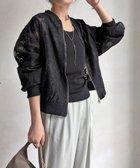 【ドゥドゥ/DouDou】の【完売カラー再追加!/WEB限定】チュールレースブルゾン ブラック|ID: prp329100004926079 ipo3291000000037321293