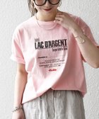 【シップス フォー ウィメン/SHIPS】の【SHIPS any別注】La Hutte 洗濯機可能 デザイン ロゴ プリント TEE 26SS ピンク|ID:prp329100004926109