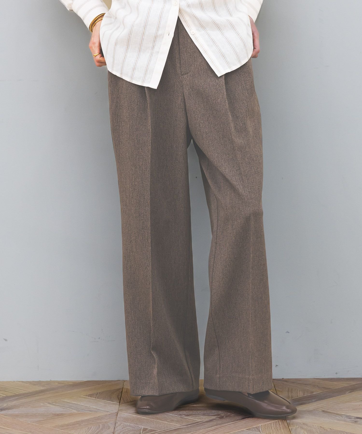 【グローバルワーク/GLOBAL WORK】のスッキリイージーパンツ/600988 インテリア・キッズ・メンズ・レディースファッション・服の通販 founy(ファニー) 　ファッション　Fashion　レディースファッション　Fashion for Women　パンツ　Pants & Trousers　春　Spring　秋　Autumn　ギャザー　Gathered, Ruffled　吸水　Absorbent, Quick-Dry　シューズ　Shoes, Footwear　ジャケット　Jacket, Outerwear　スウェット / スエット　Sweatshirt, Sweatwear　ストレッチ　Stretch, Stretchy Fabric　センター　Center, Center Line　バランス　Balance, Style Balance　フロント　Front, Front Design　おすすめ　Recommended / Our Picks　杢ブラウン58|ID: prp329100004926194 ipo3291000000036964359