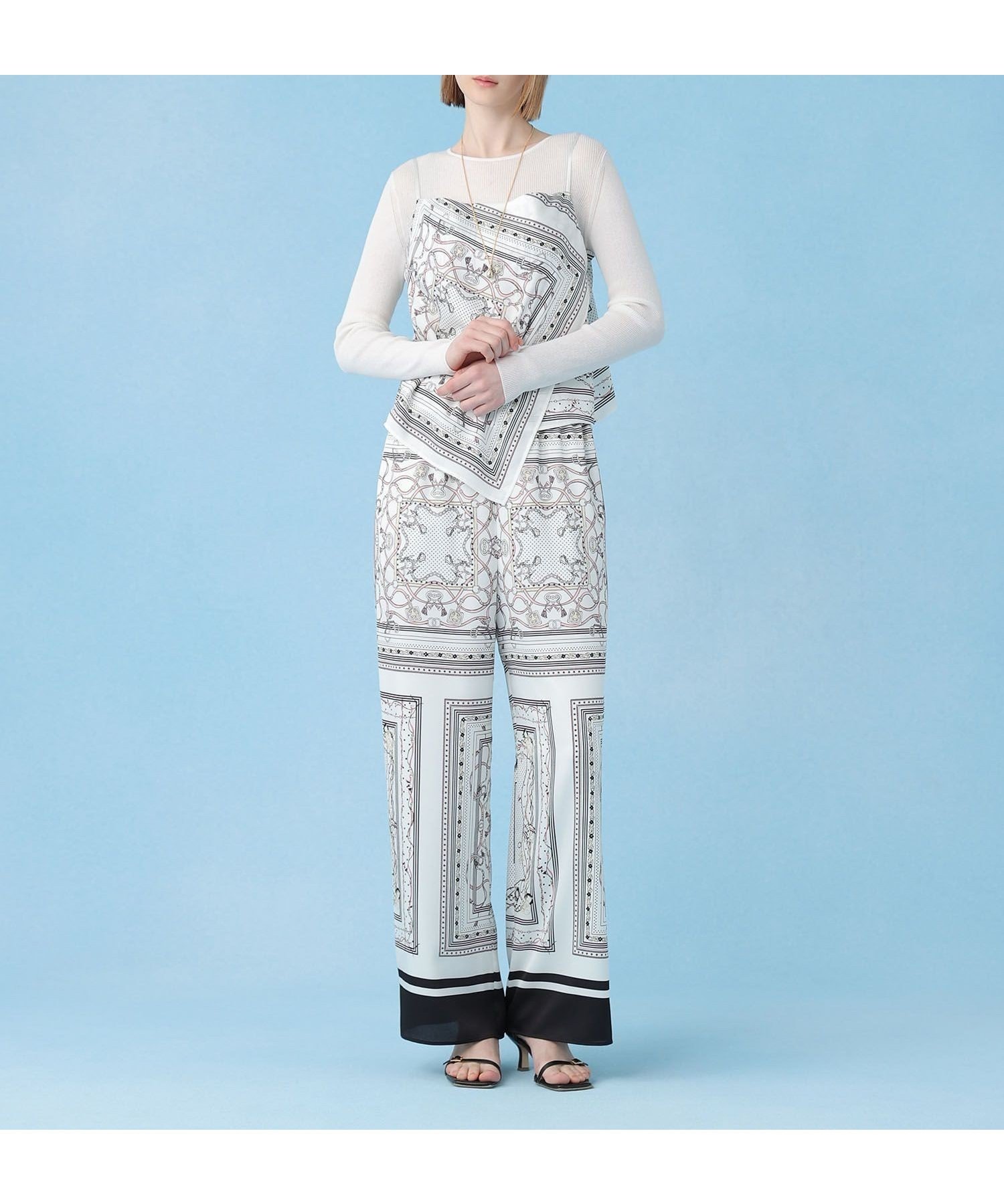 【アナイ/ANAYI】の【セットアップ対応商品】スカーフプリントイージーパンツ インテリア・キッズ・メンズ・レディースファッション・服の通販 founy(ファニー) 　ファッション　Fashion　レディースファッション　Fashion for Women　セットアップ　Matching Sets　レディースパンツ・ボトムス　Pants & Trousers / Bottoms　セットアップ　Set-Up, Coordinated Outfit　off white|ID: prp329100004926197 ipo3291000000036964378