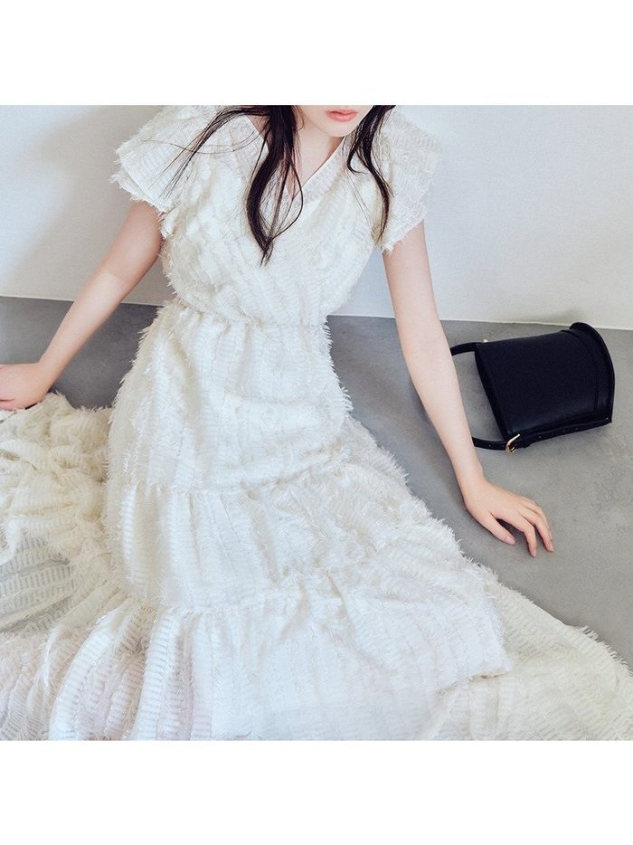 【フレイ アイディー/FRAY I.D】の【00サイズあり】フリンジジャカードティアードワンピース インテリア・キッズ・メンズ・レディースファッション・服の通販 founy(ファニー) https://founy.com/ ファッション Fashion レディースファッション Fashion for Women ワンピース Dresses エアリー Airy Texture シアー Sheer, See-Through スマート Smart, Elegant ダブル Double, Double-Breasted 定番 Standard, Basic Item 人気 Popular, Best Seller フレア Flare, Flared フロント Front, Front Design メタル Metal, Metal Parts |ID: prp329100004926203 ipo3291000000036964395