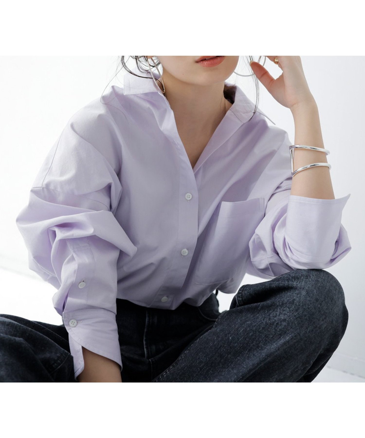 【アニュアンス/anuans】のスタンダードシャツ インテリア・キッズ・メンズ・レディースファッション・服の通販 founy(ファニー) 　ファッション　Fashion　レディースファッション　Fashion for Women　トップス・カットソー　Cut & Sew Tops　シャツ・ブラウス・オフィスカジュアル　Elegant Blouses & Button-Ups　スタンダード　Standard, Basic　LAVENDER|ID: prp329100004926342 ipo3291000000036964809