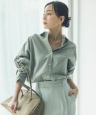 【アニュアンス/anuans】のスタンダードシャツ 人気、トレンドファッション・服の通販 founy(ファニー) ファッション Fashion レディースファッション Fashion for Women トップス・カットソー Cut & Sew Tops シャツ・ブラウス・オフィスカジュアル Elegant Blouses & Button-Ups スタンダード Standard, Basic thumbnail SAGE GREEN|ID: prp329100004926342 ipo3291000000036964820