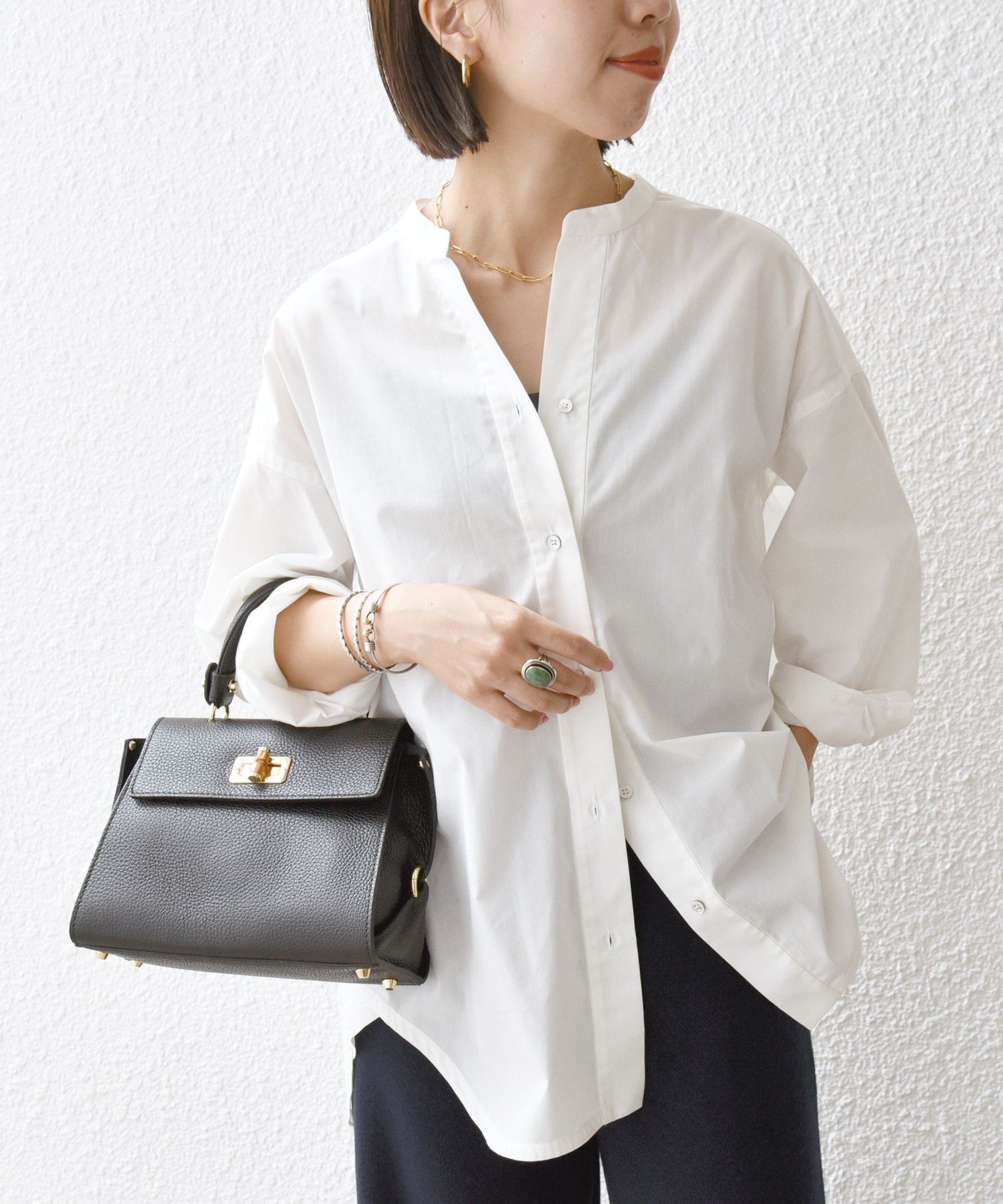 【シップス フォー ウィメン/SHIPS】のSHIPS any 洗濯機可能 REPREVE バンド カラー シャツ インテリア・キッズ・メンズ・レディースファッション・服の通販 founy(ファニー) 　ファッション　Fashion　レディースファッション　Fashion for Women　トップス・カットソー　Cut & Sew Tops　シャツ・ブラウス・オフィスカジュアル　Elegant Blouses & Button-Ups　インナー　Innerwear　洗える　Machine Washable　トレンド　Trend, Trending Now　定番　Standard, Basic Item　ボトム　Bottoms, Lower Wear　ワイド　Wide, Wide Fit　2026年　2026　ホワイト|ID: prp329100004926347 ipo3291000000036964843