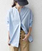 【シップス フォー ウィメン/SHIPS】のSHIPS any 洗濯機可能 REPREVE バンド カラー シャツ ライトブルー|ID:prp329100004926347