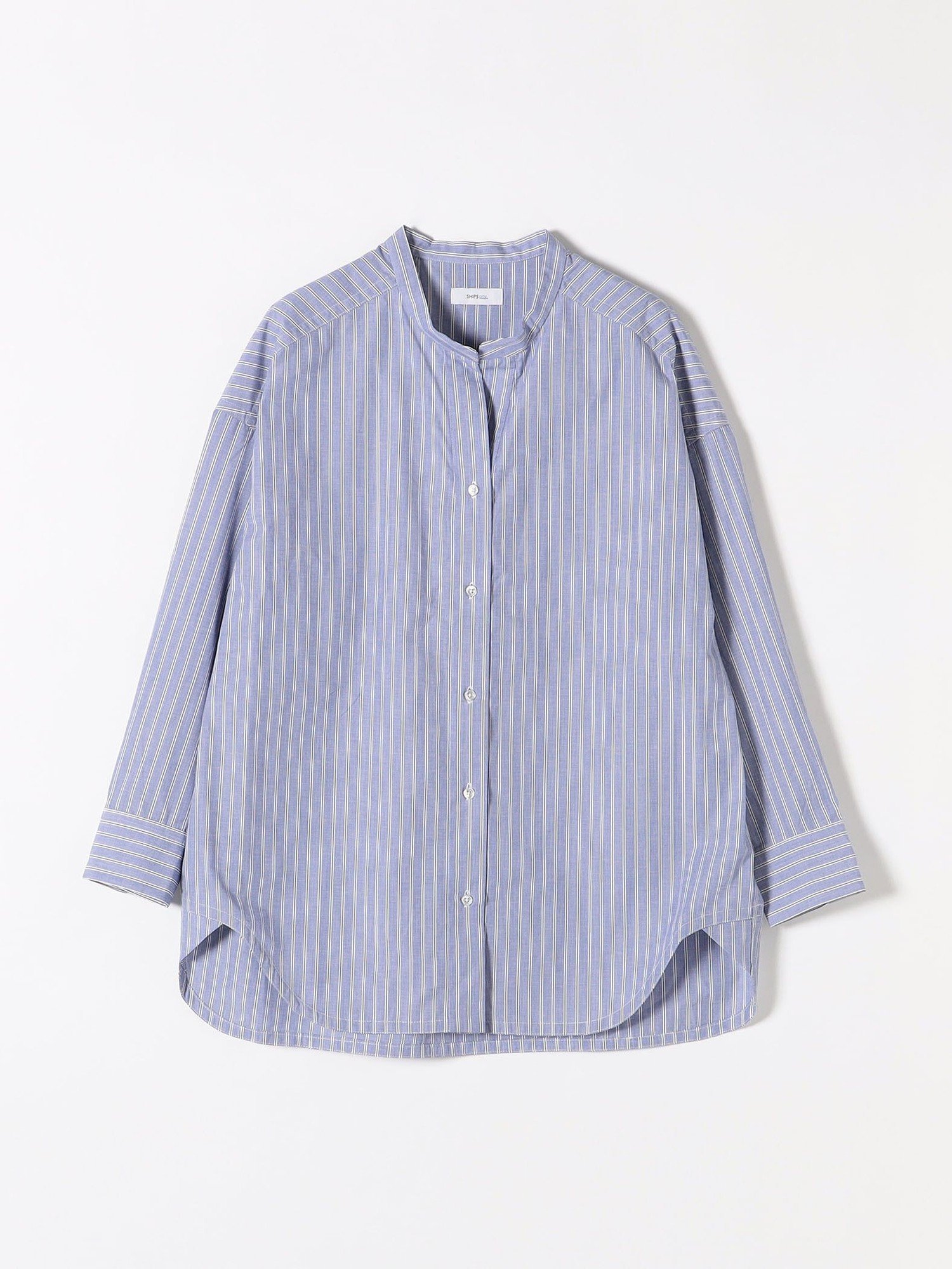 【シップス フォー ウィメン/SHIPS】のSHIPS any 洗濯機可能 REPREVE バンド カラー シャツ インテリア・キッズ・メンズ・レディースファッション・服の通販 founy(ファニー) 　ファッション　Fashion　レディースファッション　Fashion for Women　トップス・カットソー　Cut & Sew Tops　シャツ・ブラウス・オフィスカジュアル　Elegant Blouses & Button-Ups　インナー　Innerwear　洗える　Machine Washable　トレンド　Trend, Trending Now　定番　Standard, Basic Item　ボトム　Bottoms, Lower Wear　ワイド　Wide, Wide Fit　2026年　2026　ブルー|ID: prp329100004926347 ipo3291000000036964851