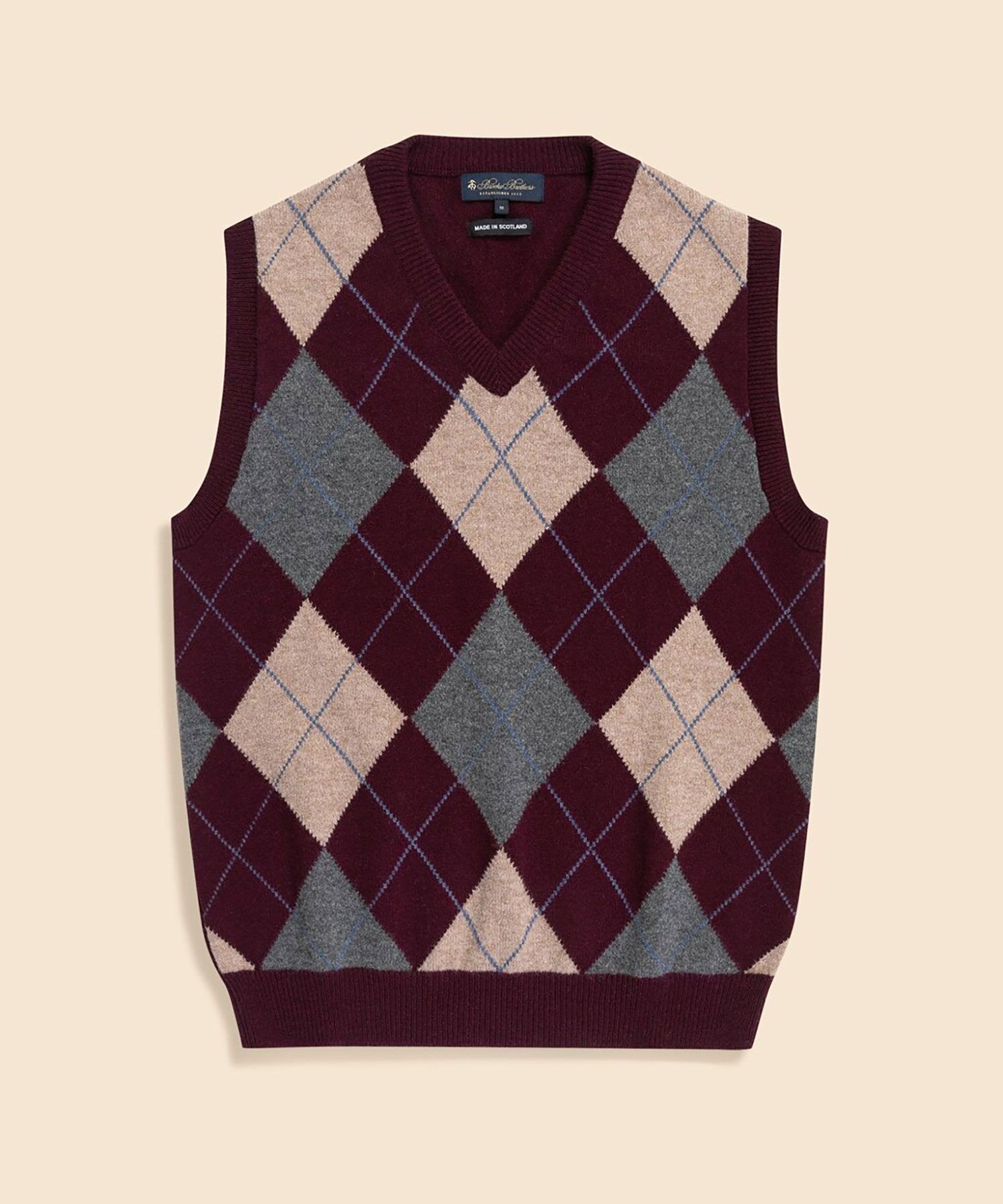 【ブルックス ブラザーズ/Brooks Brothers / MEN】のウール アーガイル Vネックベスト Made in UK 人気、トレンドファッション・服の通販 founy(ファニー) 　ファッション　Fashion　メンズファッション　Fashion for Men　ベスト　Vest, Waistcoat　 other-1|ID: prp329100004927748 ipo3291000000036976658