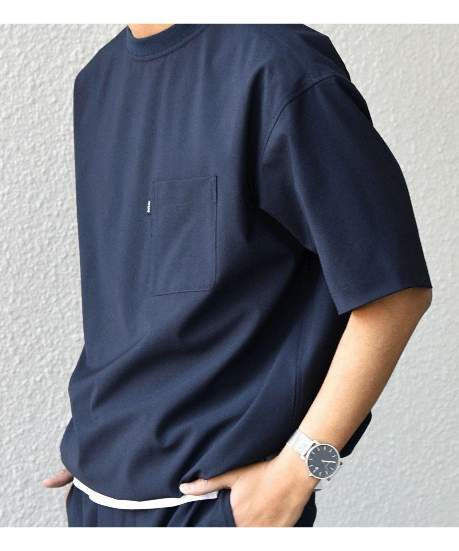 【シップス/SHIPS / MEN】のSHIPS any 吸水速乾 Rapidry クルーネック スピンドル ポケット Tシャツ(セットアップ対応) インテリア・キッズ・メンズ・レディースファッション・服の通販 founy(ファニー) 　ファッション　Fashion　メンズファッション　Fashion for Men　セットアップ　Matching Sets　アウトドア　Outdoor Clothing　吸水　Absorbent, Quick-Dry　軽量　Lightweight, Ultra Light　スピンドル　Spindle, Drawcord　スポーツ　Sports, Activewear　セットアップ　Set-Up, Coordinated Outfit　ポケット　Pocket, Pocket Detail　半袖　Short Sleeve, Half Sleeve　おすすめ　Recommended / Our Picks　夏　Summer　2026年　2026　ネイビー|ID: prp329100004927768 ipo3291000000036976912