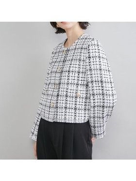【ミラオーウェン/Mila Owen】のクロップド金釦コンパクトツイードジャケット 人気、トレンドファッション・服の通販 founy(ファニー) ファッション Fashion レディースファッション Fashion for Women アウター Coat / Outerwear Collection レディースジャケット・軽アウター Jackets クロップド Cropped, Short Length コンパクト Compact, Small Size 今季 This Season, Current Season ジャケット Jacket, Outerwear スタイリッシュ Stylish, Fashionable スマート Smart, Elegant ツイード Twill, Twill Weave デニム Denim, Jeans Material トレンド Trend, Trending Now 定番 Standard, Basic Item 人気 Popular, Best Seller バランス Balance, Style Balance モノトーン Monotone, Black and White ラグジュアリー Luxury, Elegant リュクス Luxury, Elegant, High-End, Chic エレガント 上品 Elegant |ID:prp329100004927796