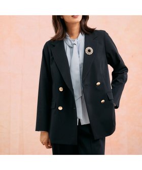 【グローバルワーク/GLOBAL WORK】のウツクシルエットダブルジャケット/581025 大人の最旬トレンドファッション＆コーディネート founy(ファウニー) ファッション Fashion レディースファッション Fashion for Women アウター Coat / Outerwear Collection レディースジャケット・軽アウター Jackets おすすめ Recommended / Our Picks カーディガン Cardigan, Knitwear サロペット Overalls, Salopette ジャケット Jacket, Outerwear ストレッチ Stretch, Stretchy Fabric セットアップ Set-Up, Coordinated Outfit セレモニー Ceremony ダブル Double, Double-Breasted バランス Balance, Style Balance ワイド Wide, Wide Fit 人気 Popular, Best Seller |ID:prp329100004927851