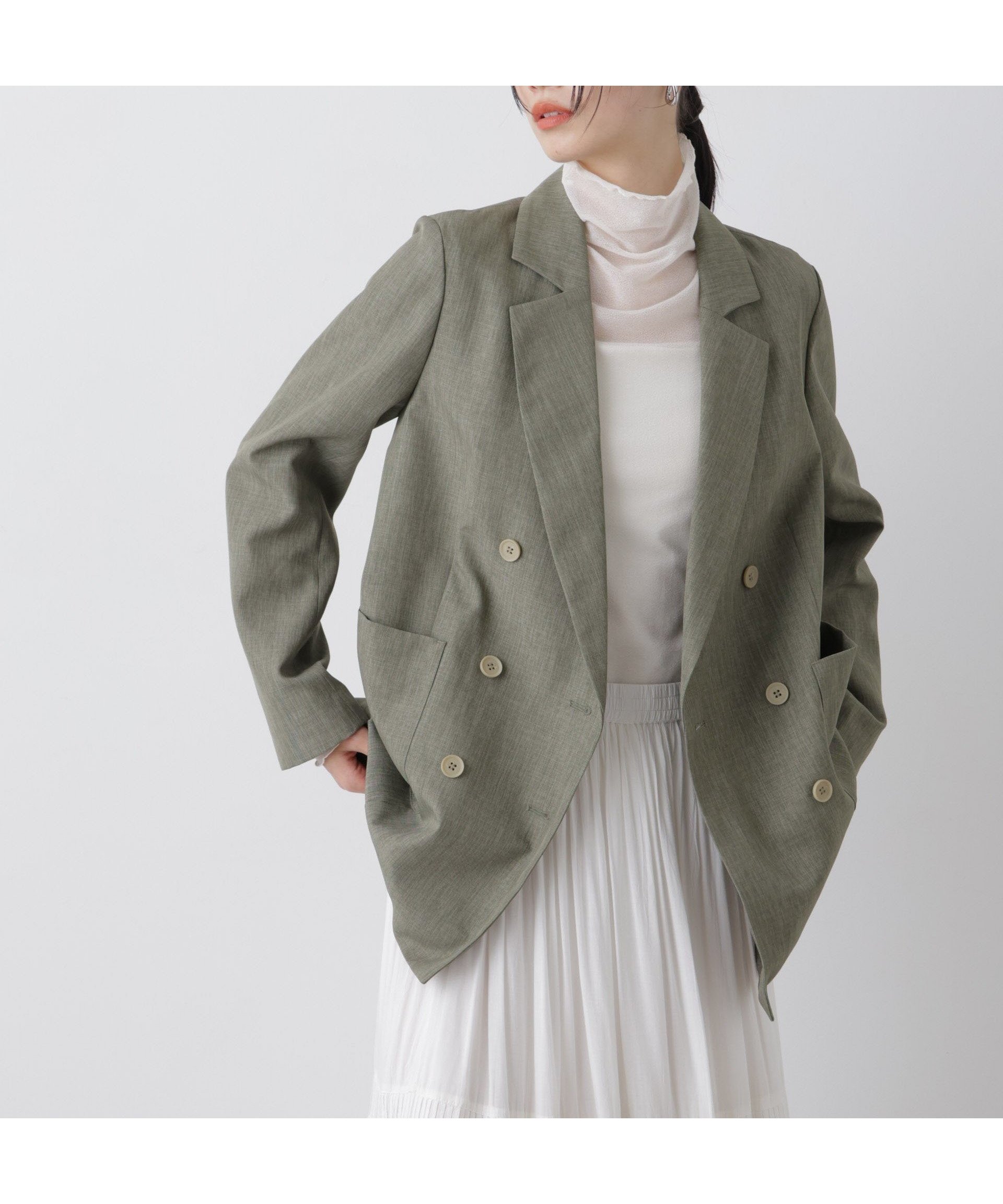 【ナノ ユニバース/nano universe】の多機能ジャケット(セットアップ可) インテリア・キッズ・メンズ・レディースファッション・服の通販 founy(ファニー) 　ファッション　Fashion　レディースファッション　Fashion for Women　アウター　Coat / Outerwear Collection　レディースジャケット・軽アウター　Jackets　吸水　Absorbent, Quick-Dry　ジャケット　Jacket, Outerwear　セットアップ　Set-Up, Coordinated Outfit　センター　Center, Center Line　デニム　Denim, Jeans Material　ボックス　Boxy, Box Shape　ボトム　Bottoms, Lower Wear　リラックス　Relax, Relaxed Fit　アウトレット　Outlet / Clearance　おすすめ　Recommended / Our Picks　夏　Summer　エレガント 上品　Elegant　ビジネス 仕事 通勤　Business / Work / Commuting　2026年　2026　カーキグレー5|ID: prp329100004927885 ipo3291000000036977960