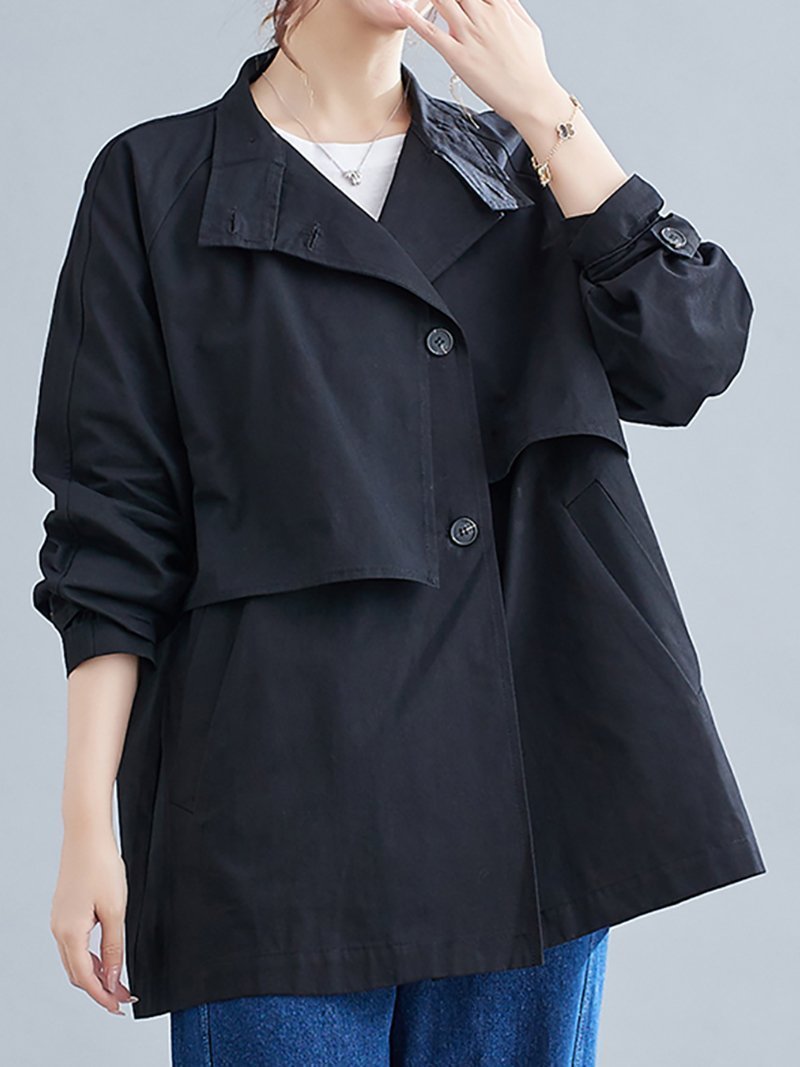 【ドゥーベル/Doux Belle】のケープ風デザイントレンチコート レディース コート 人気、トレンドファッション・服の通販 founy(ファニー) 　ファッション　Fashion　レディースファッション　Fashion for Women　アウター　Coat / Outerwear Collection　コート・ロングコート・ピーコート　Long Coats, Peacoats & More　トレンチコート / 春秋の定番アウター　Trench Coats　クラシカル　Classical, Vintage-Inspired　スタイリッシュ　Stylish, Fashionable　ダブル　Double, Double-Breasted　ハイネック　High Neck, Mock Neck　フォルム　Silhouette, Form　フロント　Front, Front Design　春　Spring　秋　Autumn　 other-1|ID: prp329100004927932 ipo3291000000036978337