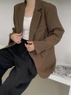 【ディアベル/DIAVEL】の1つボタンゆったりテーラードジャケット ブラウン|ID: prp329100004927959 ipo3291000000036978595