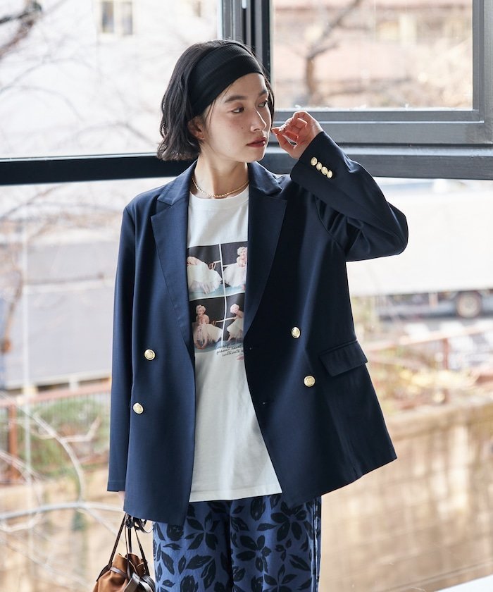 【フリークスストア/FREAK'S STORE】の接触冷感/UVカット LINEN TOUCH ダブルブレストジャケット インテリア・キッズ・メンズ・レディースファッション・服の通販 founy(ファニー) 　ファッション　Fashion　レディースファッション　Fashion for Women　アウター　Coat / Outerwear Collection　レディースジャケット・軽アウター　Jackets　2026年　2026　おすすめ　Recommended / Our Picks　セットアップ　Set-Up, Coordinated Outfit　セレモニー　Ceremony　リネン　Linen, Linen Fabric　ビジネス 仕事 通勤　Business / Work / Commuting　夏　Summer　S/S・春夏　SS, Spring/Summer, Warm Season　ネイビー|ID: prp329100004927963 ipo3291000000036978624